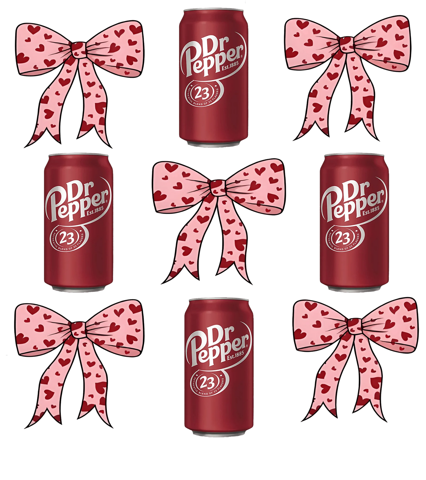 dr pepper pink bow