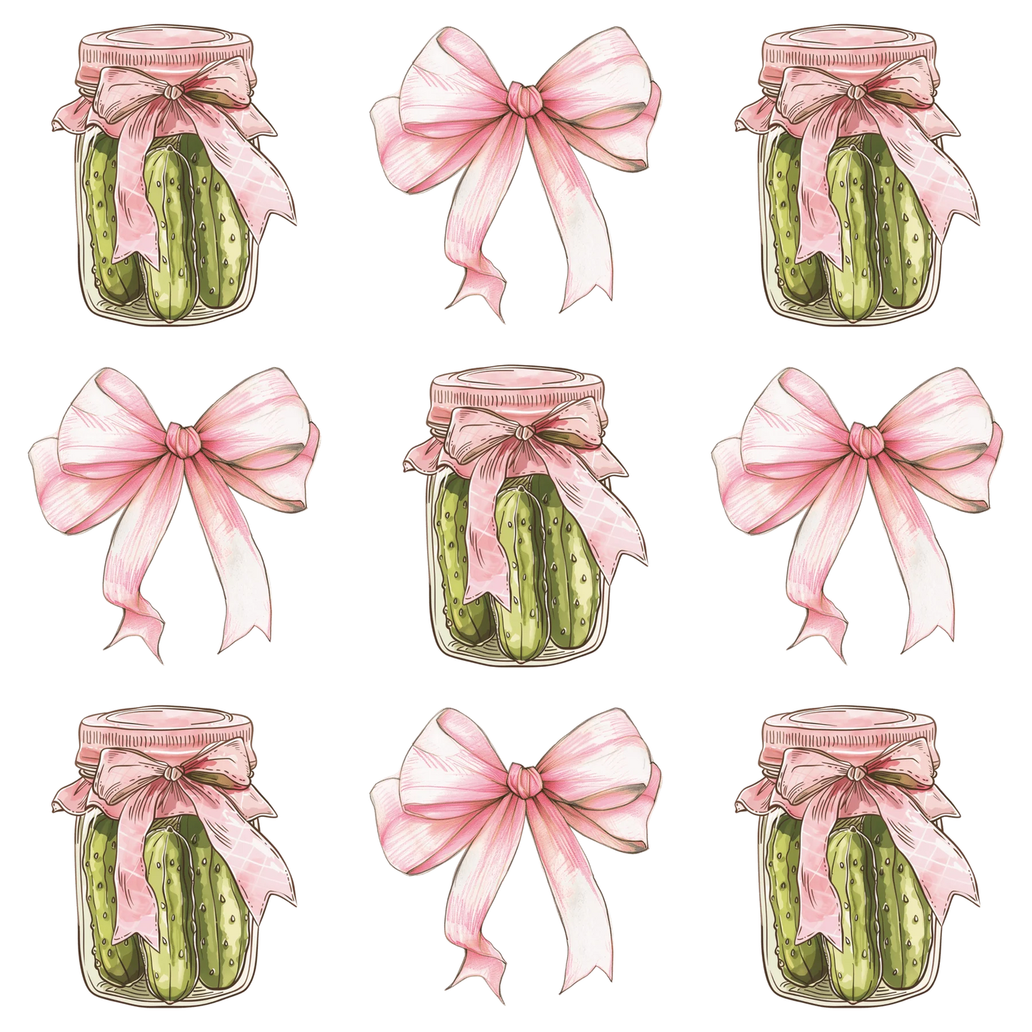 pickle pink bow
