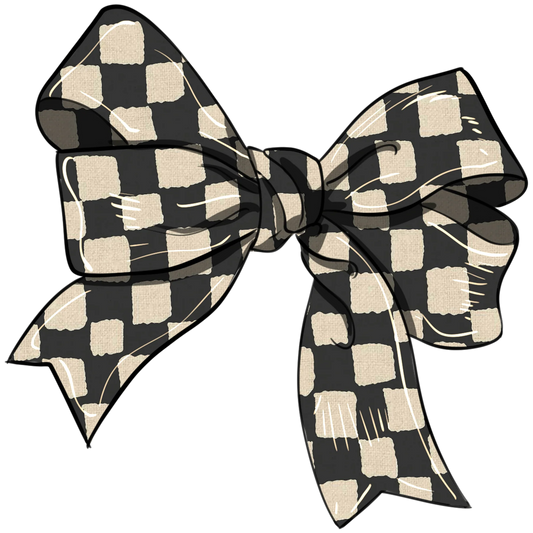 checkered bow